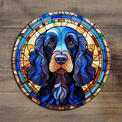 Cocker (Working) Black Glass Suncatcher Worktop Saver